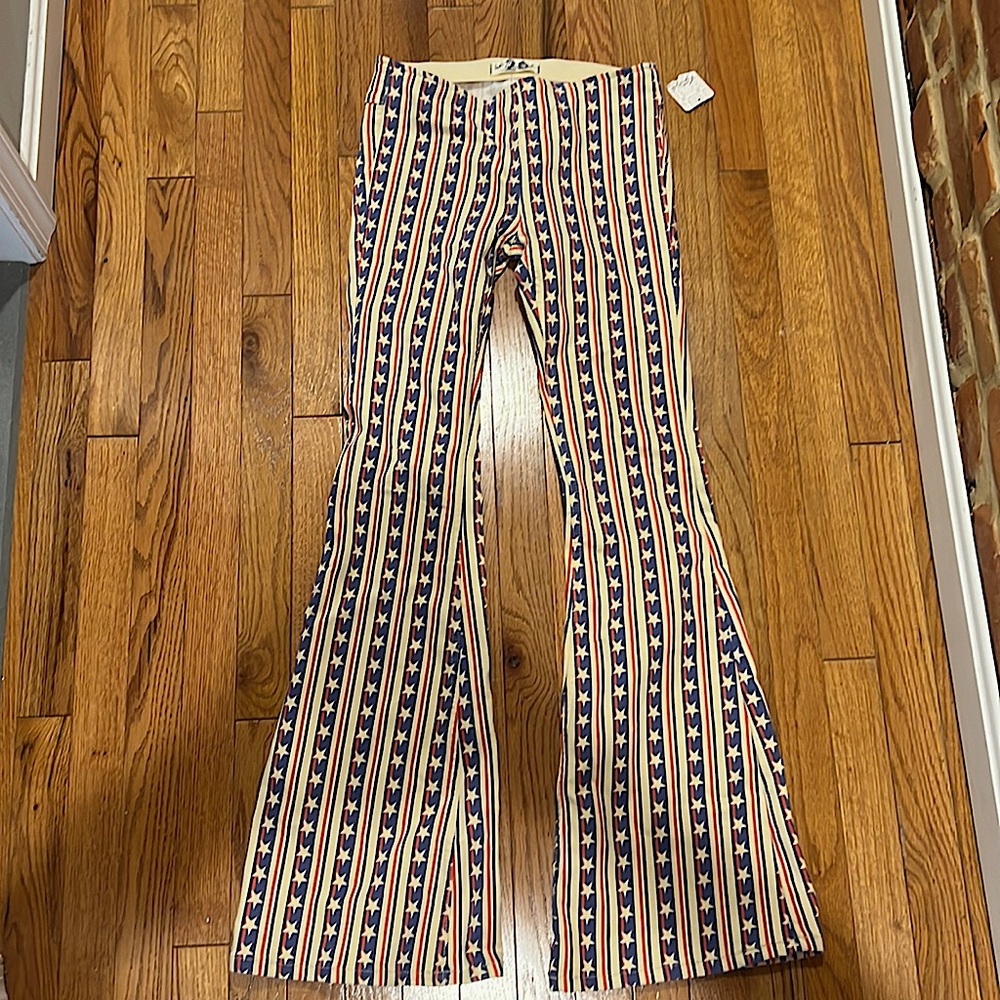 Free People Stretch American Combo Bell Bottoms, size 26